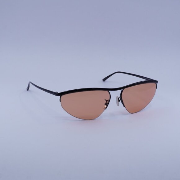 Bottega Veneta BV1091S 005 Sunglasses Black Cat Eye Frame, Orange Lenses main image 10